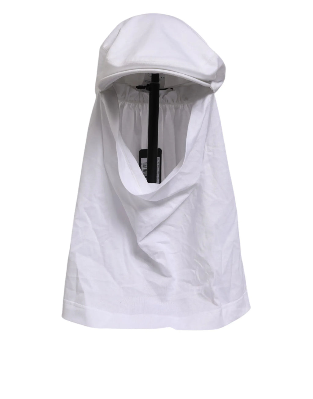 Dolce & Gabbana White Cotton DG Logo Plaque Baseball Balaclava Hat - Zeiniez