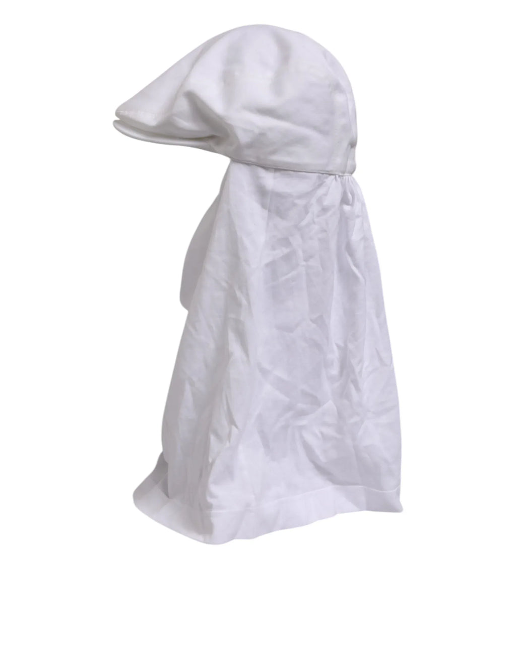 Dolce & Gabbana White Cotton DG Logo Plaque Baseball Balaclava Hat - Zeiniez