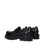 Off-White Black Leather Slip-On Loafers