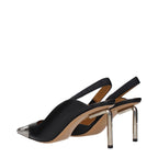 Off-White Black Leather High Heel Pumps