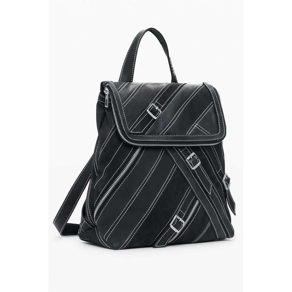 Desigual Black Polyurethane Women Backpack - Zeiniez