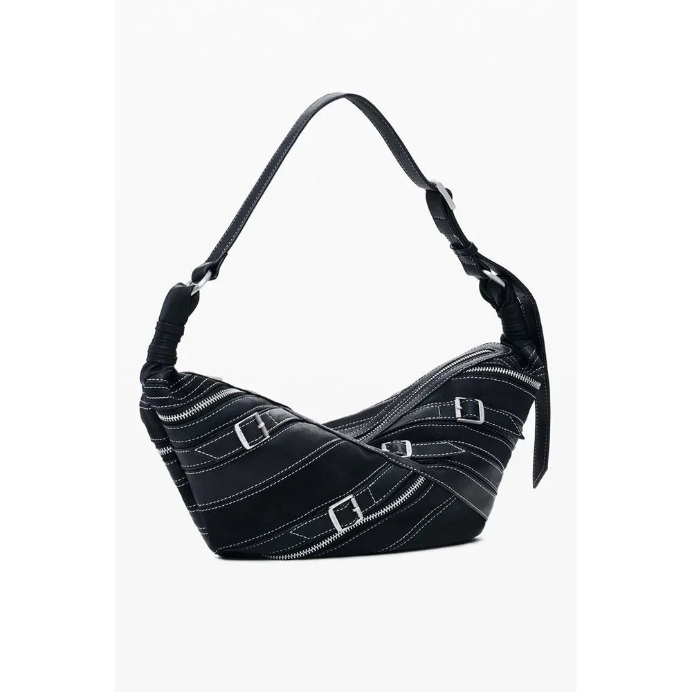 Desigual Nero Poliuretano Women Shoulder Bag - Zeiniez