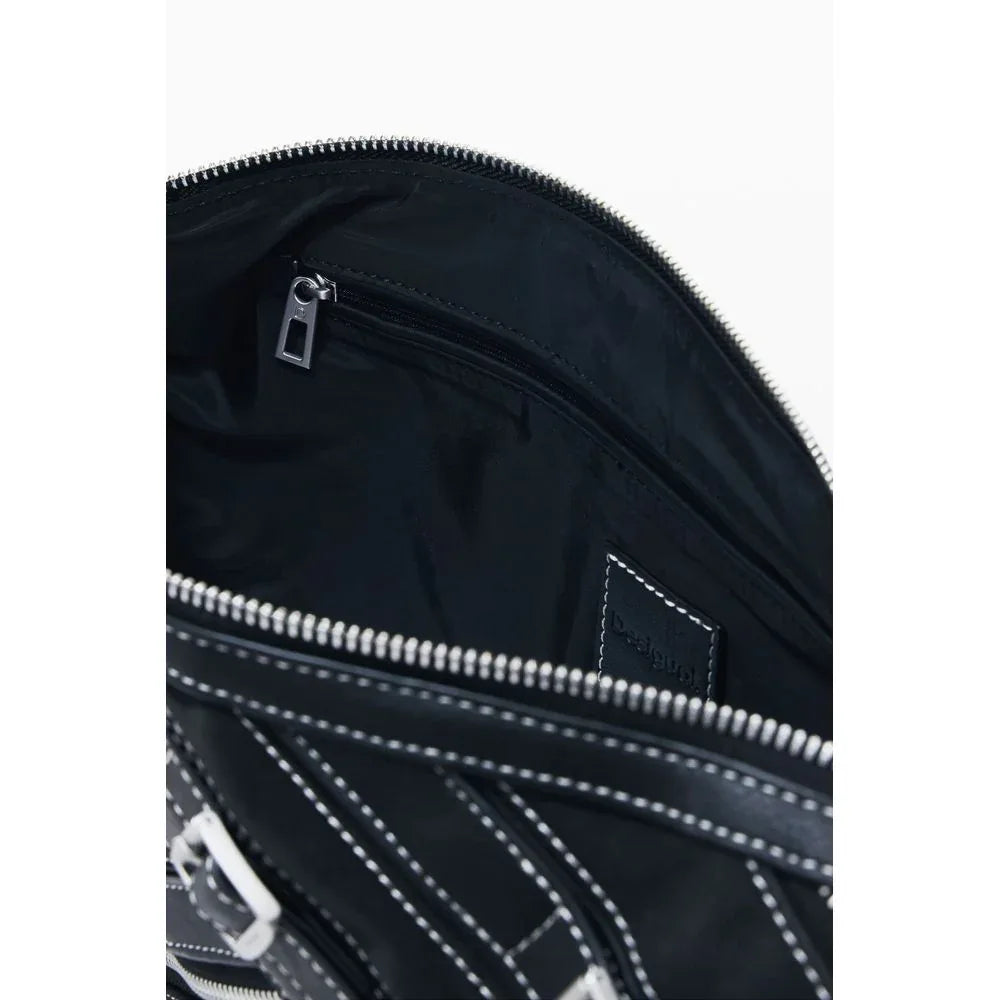 Desigual Nero Poliuretano Women Shoulder Bag - Zeiniez