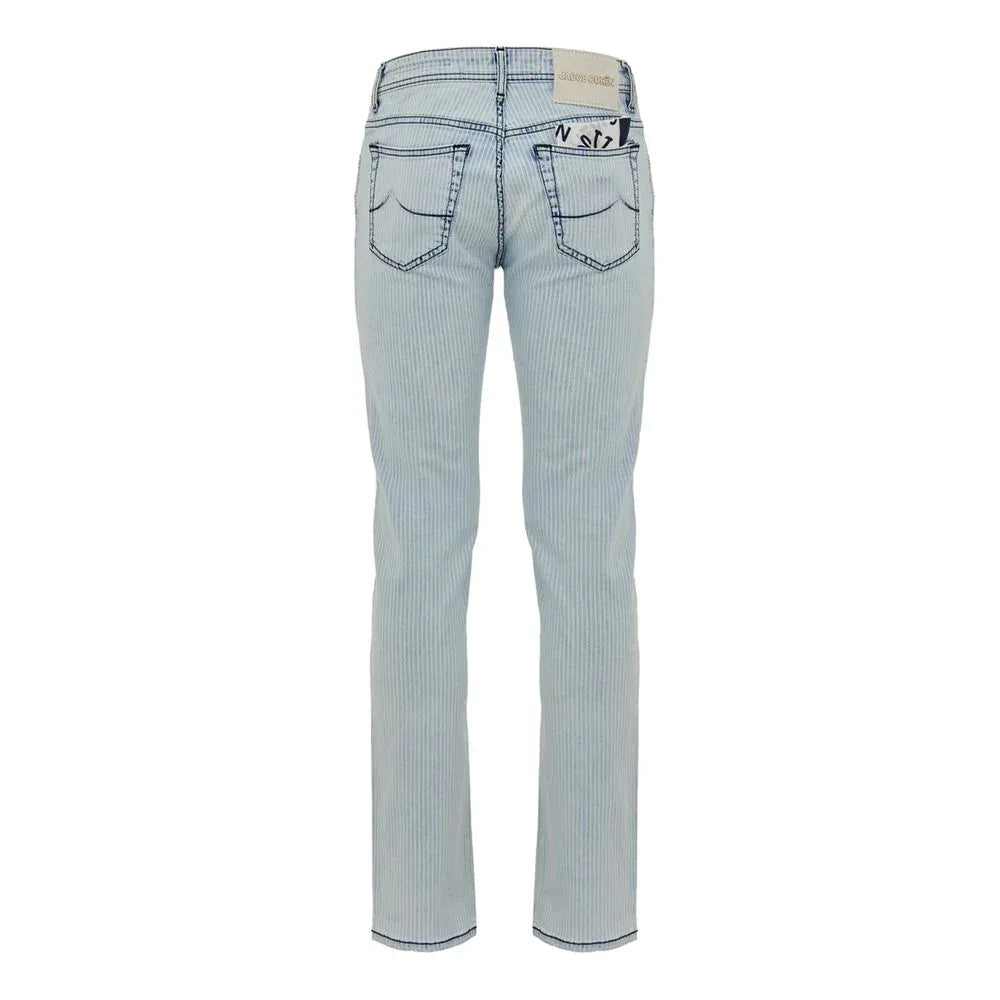 Jacob Cohen Blue Cotton Skinny Jeans - Zeiniez