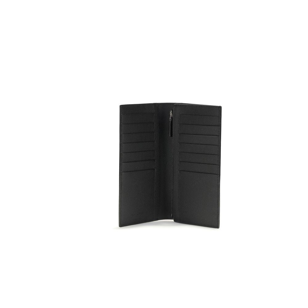 Saint Laurent Black Calf Leather Bos Taurus Wallet - Zeiniez