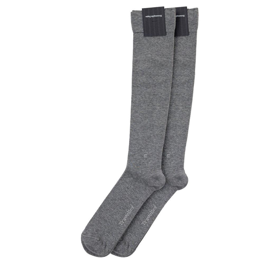 ZEGNA Gray Cotton Socks - Zeiniez