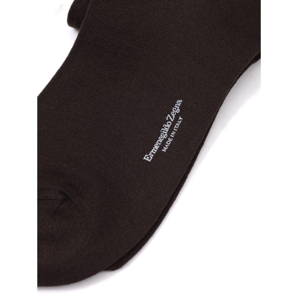 ZEGNA Brown Wool Socks - Zeiniez