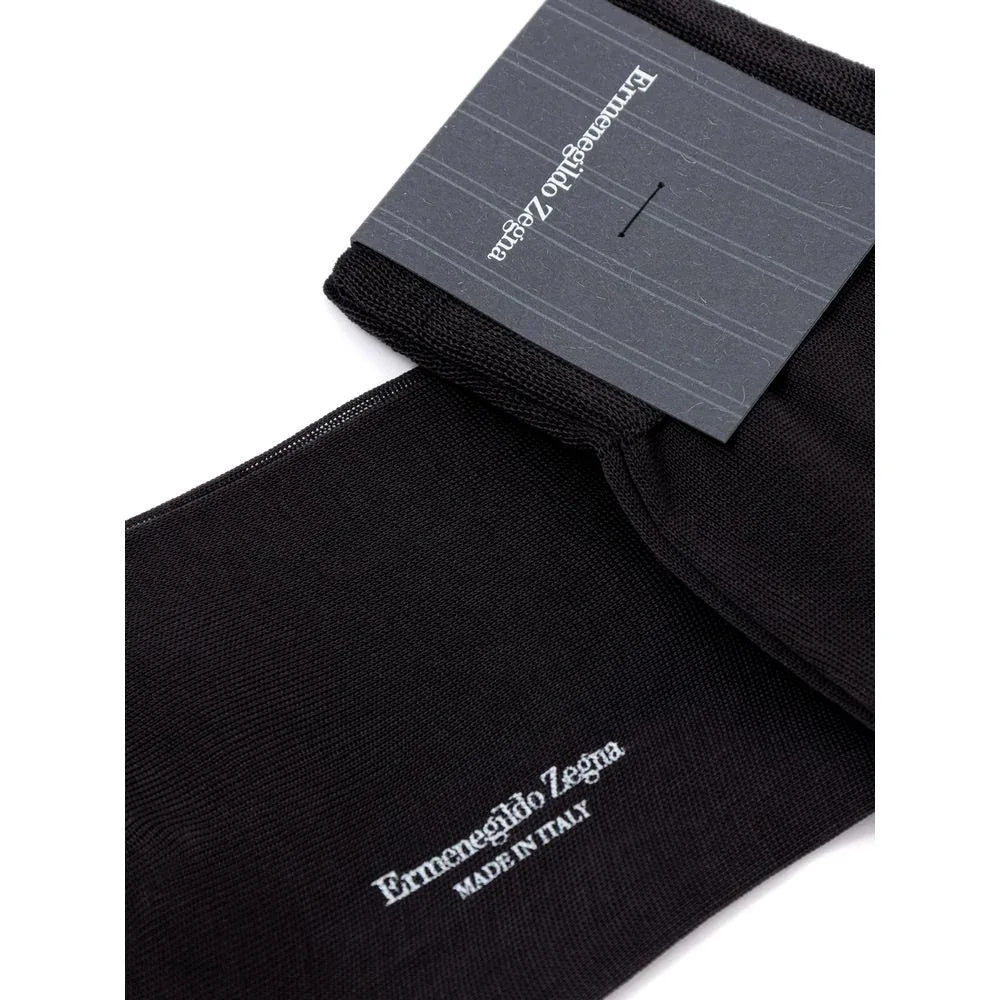 ZEGNA Gray Cotton Socks - Zeiniez