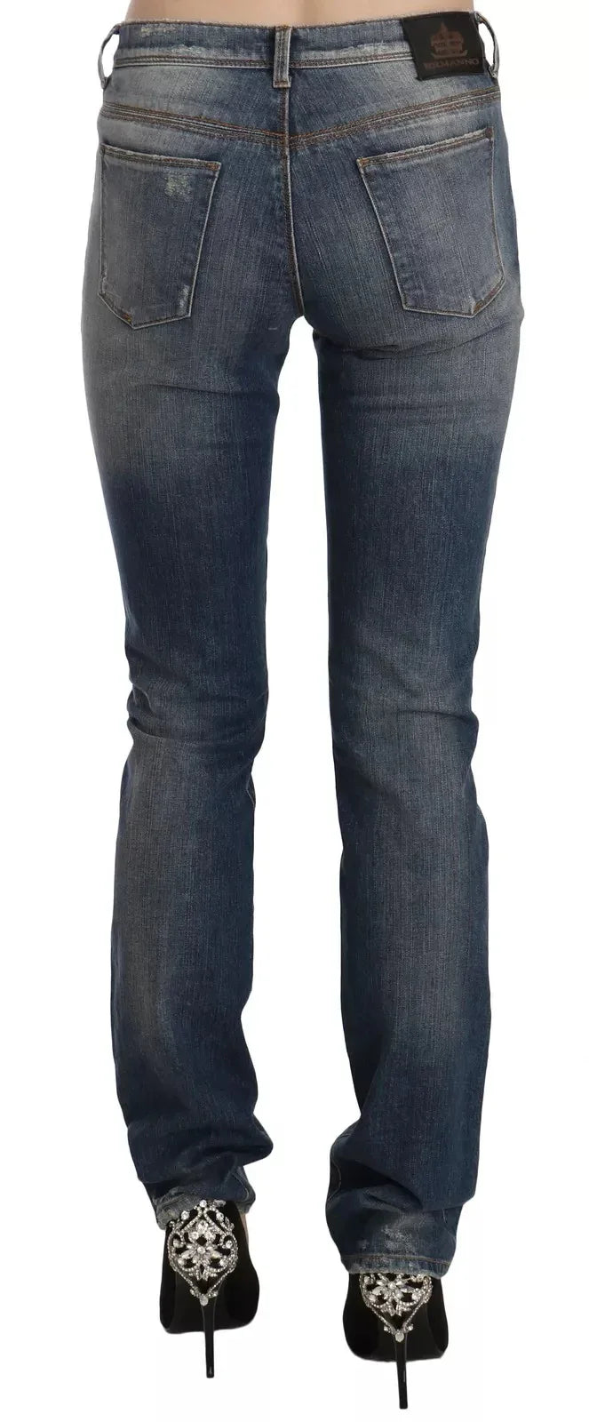 Ermanno Scervino Blue Washed Boot Cut Casual Denim Pants Jeans - Zeiniez