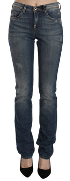 Ermanno Scervino Blue Washed Boot Cut Casual Denim Pants Jeans - Zeiniez
