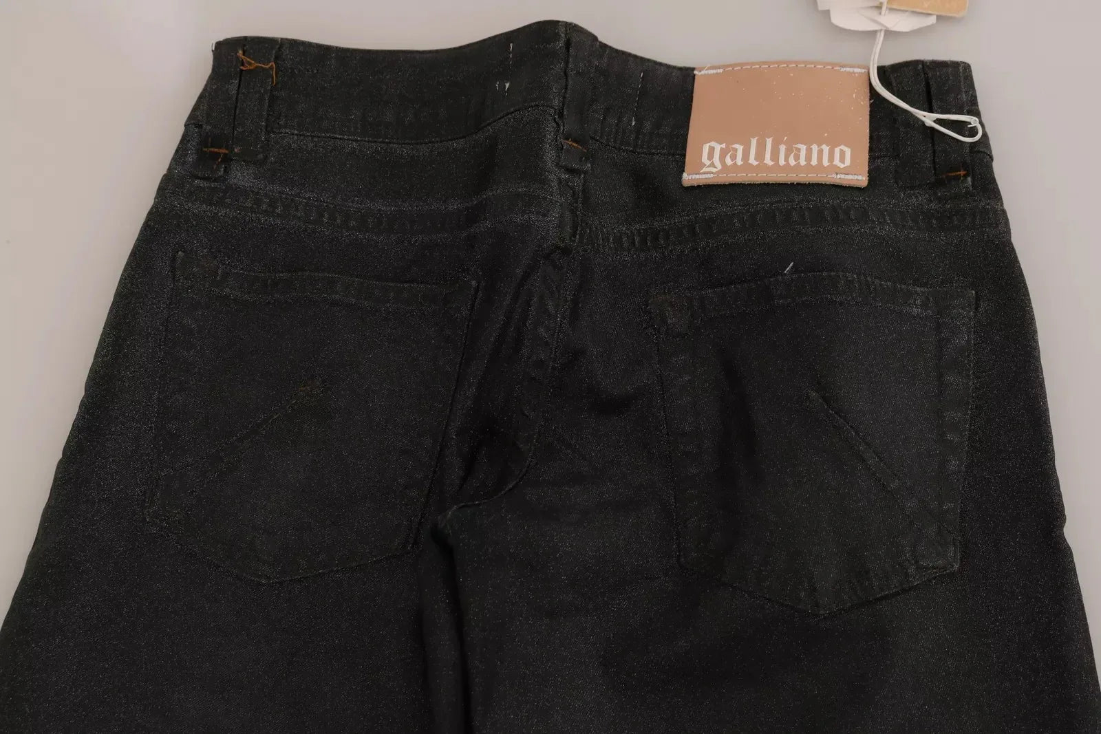 John Galliano Black Washed Low Waist Regular Leg Denim Pants - Zeiniez