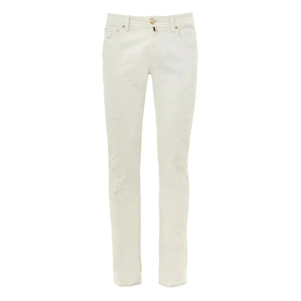 Jacob Cohen White Cotton Skinny Jeans - Zeiniez