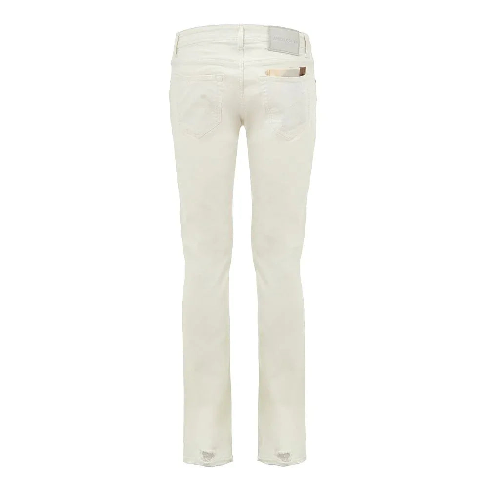 Jacob Cohen White Cotton Skinny Jeans - Zeiniez