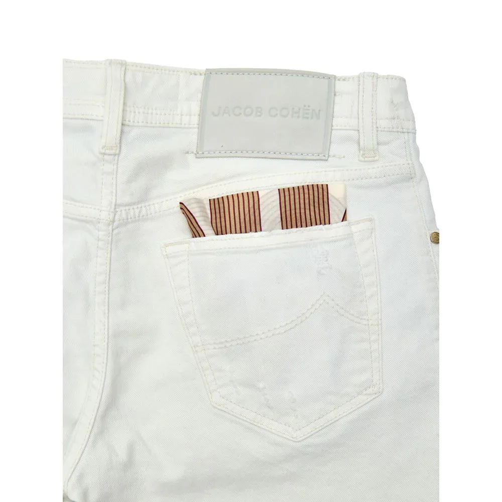 Jacob Cohen White Cotton Skinny Jeans - Zeiniez