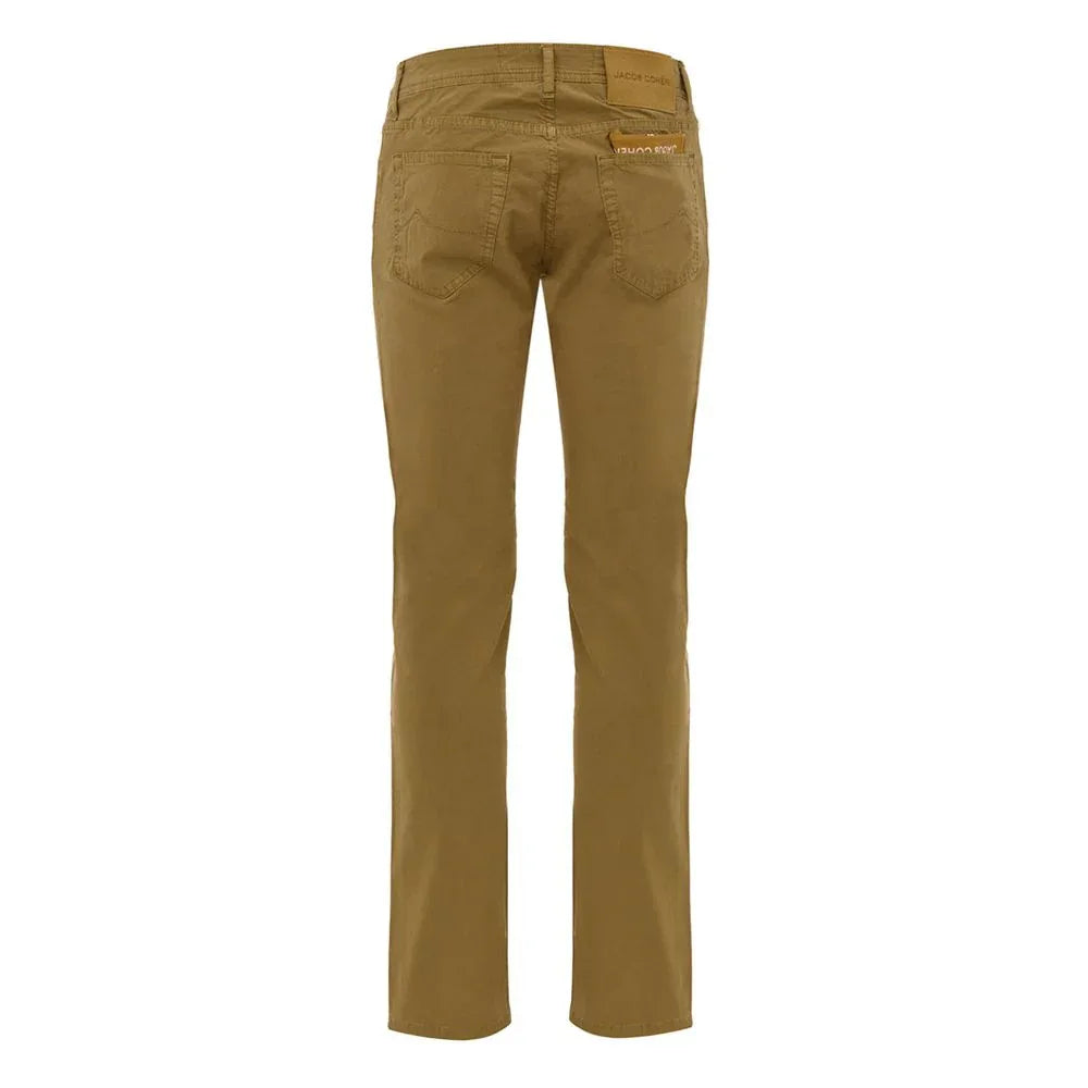 Jacob Cohen Yellow Cotton Skinny Pants - Zeiniez