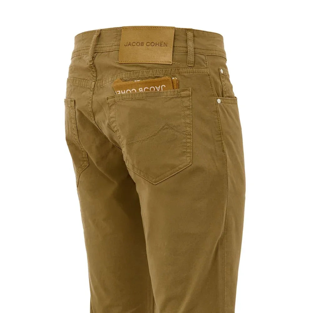 Jacob Cohen Yellow Cotton Skinny Pants - Zeiniez