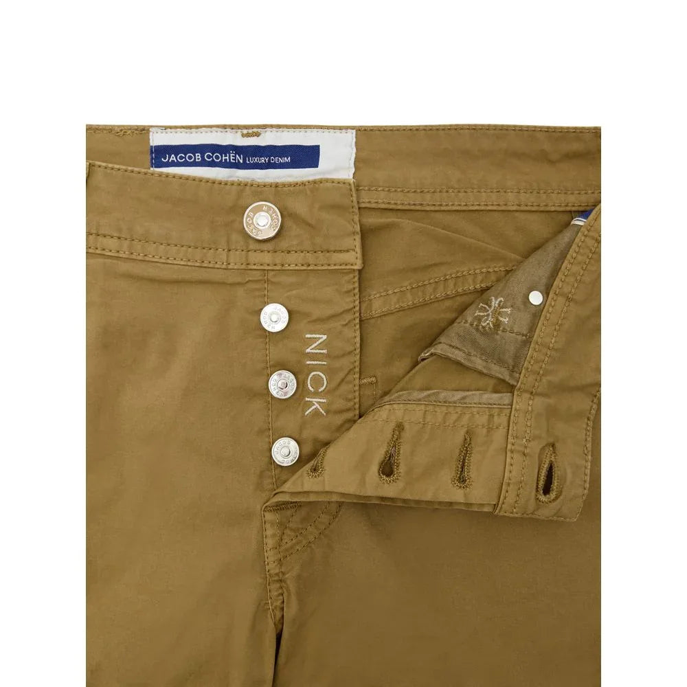 Jacob Cohen Yellow Cotton Skinny Pants - Zeiniez