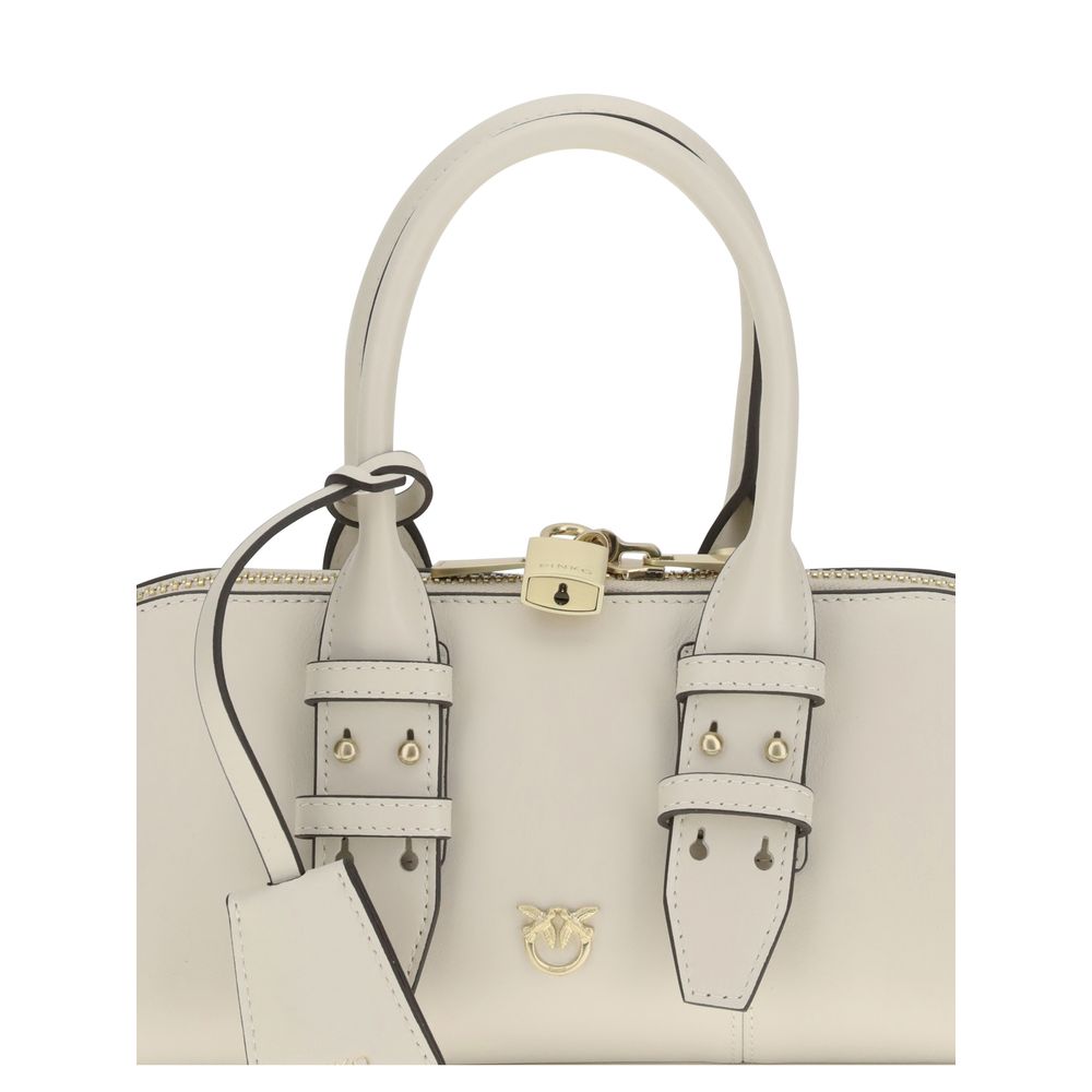 PINKO White Calf Leather Bos Taurus Handbag - Zeiniez