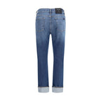 7FOR Blue Cotton Relaxed Fit Jeans - Zeiniez