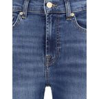 7FOR Blue Cotton Relaxed Fit Jeans - Zeiniez
