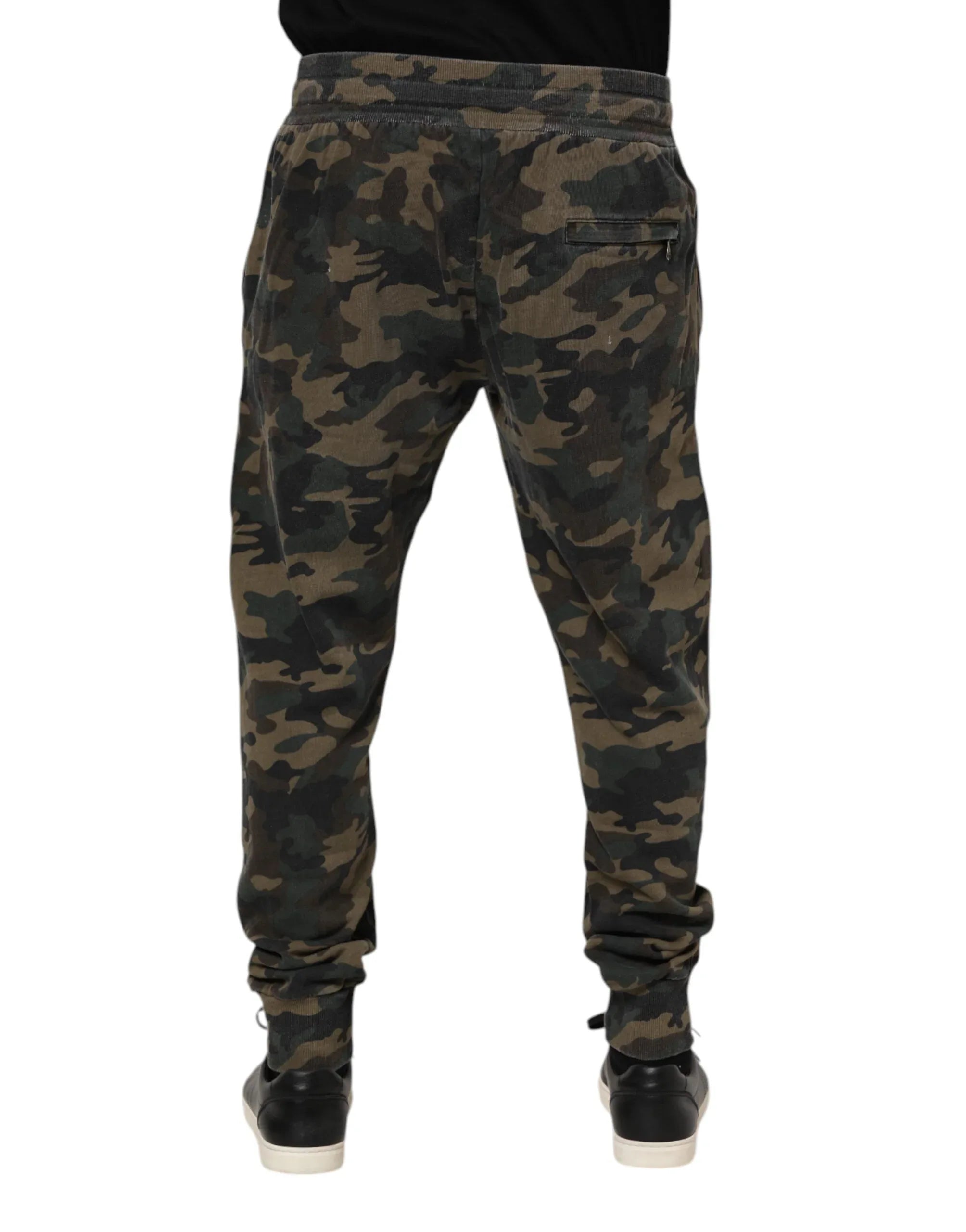 Dolce & Gabbana Multicolor Camouflage Cotton Men Jogger Pants - Zeiniez