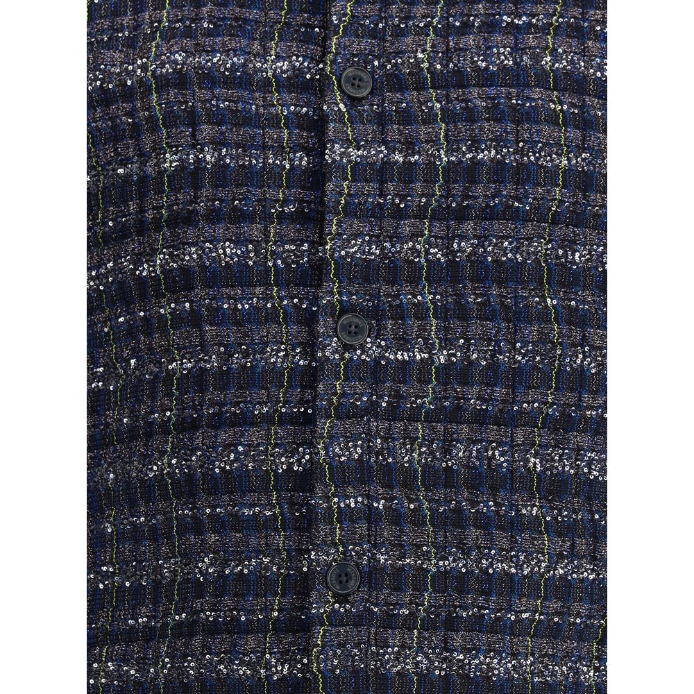 Missoni Blue Viscose Coat - Zeiniez