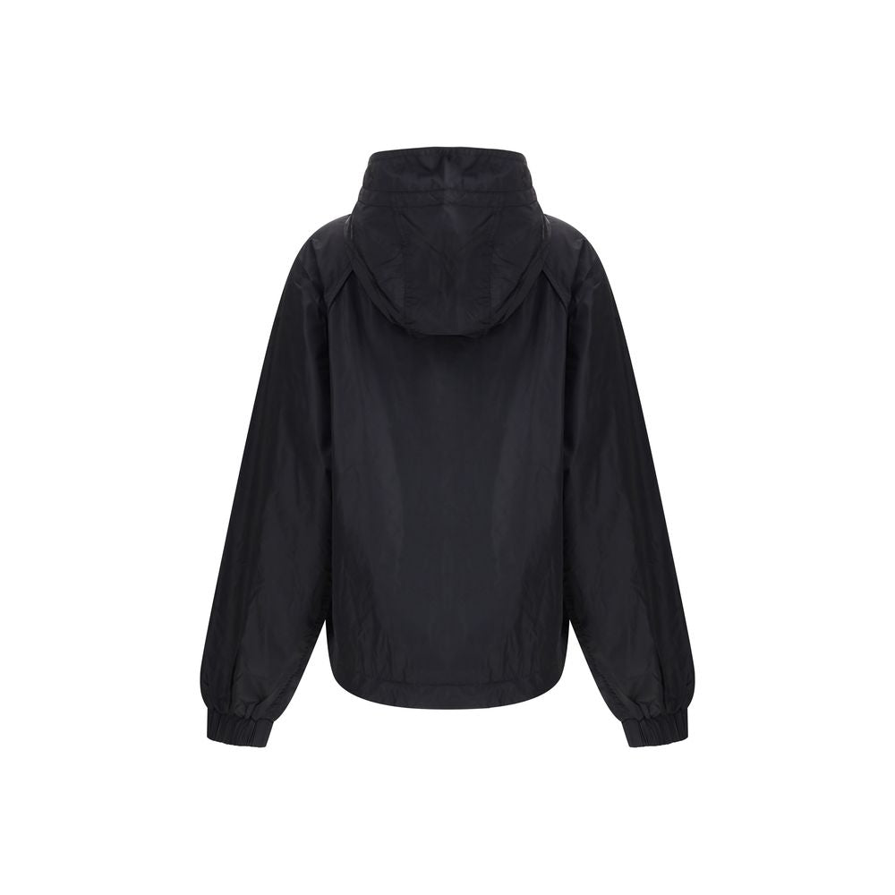 Ganni Black Nylon Shell Jacket - Zeiniez