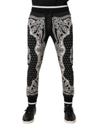 Dolce & Gabbana Black Cotton Bandana Jogger Sweatpants Pants