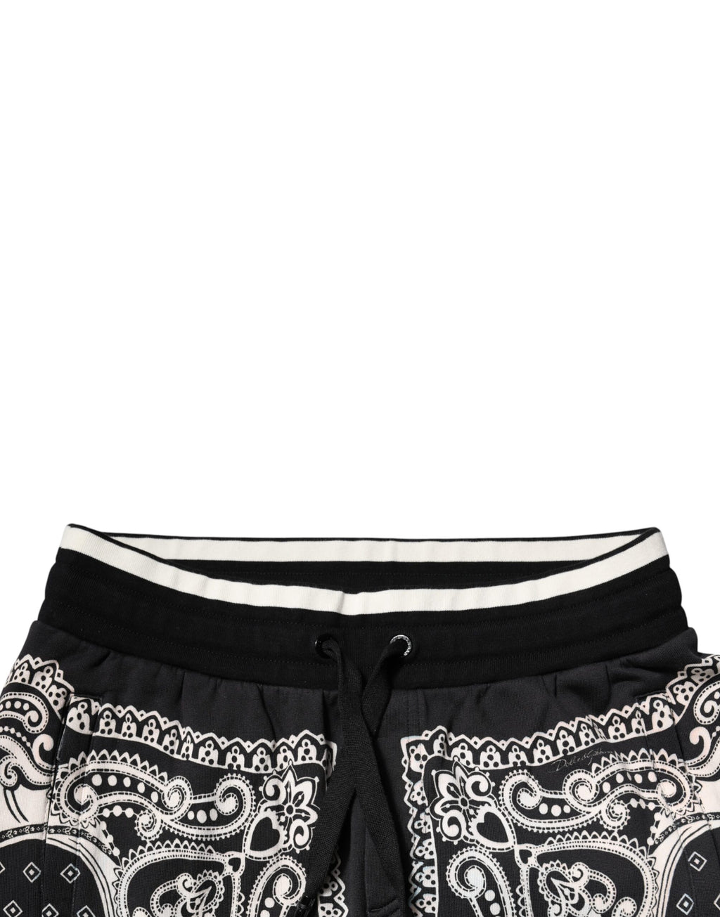 Dolce & Gabbana Black Cotton Bandana Jogger Sweatpants Pants