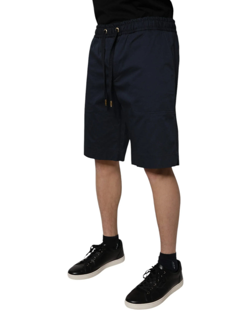 Dolce & Gabbana Navy Blue Cotton Stretch Men Bermuda Shorts - Zeiniez