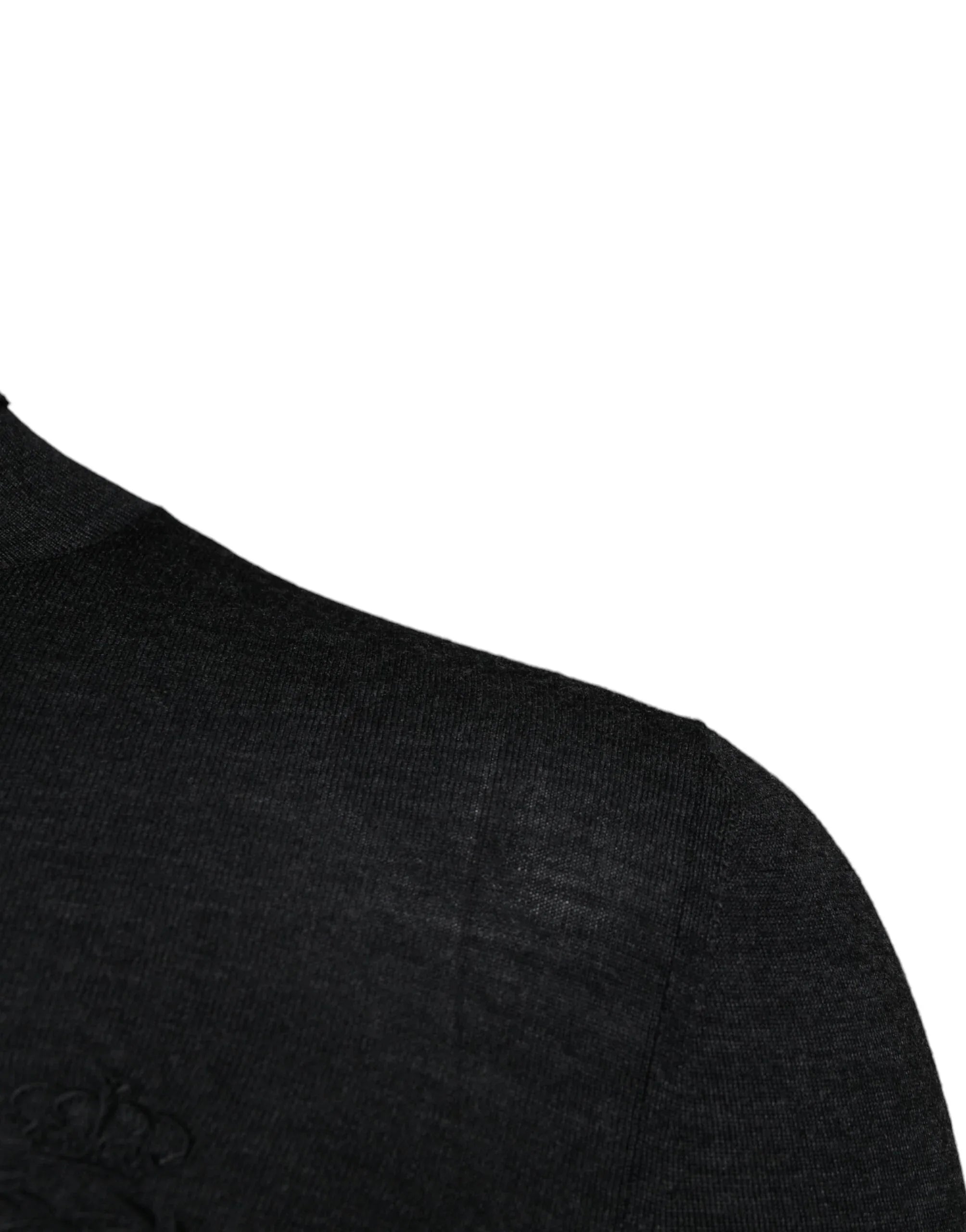 Dolce & Gabbana Black Wool Turtle Neck Men Pullover Sweater - Zeiniez