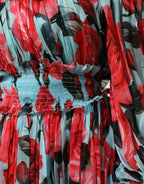 Dolce & Gabbana Multicolor Romantic Floral Silk Chiffon Dress - Zeiniez