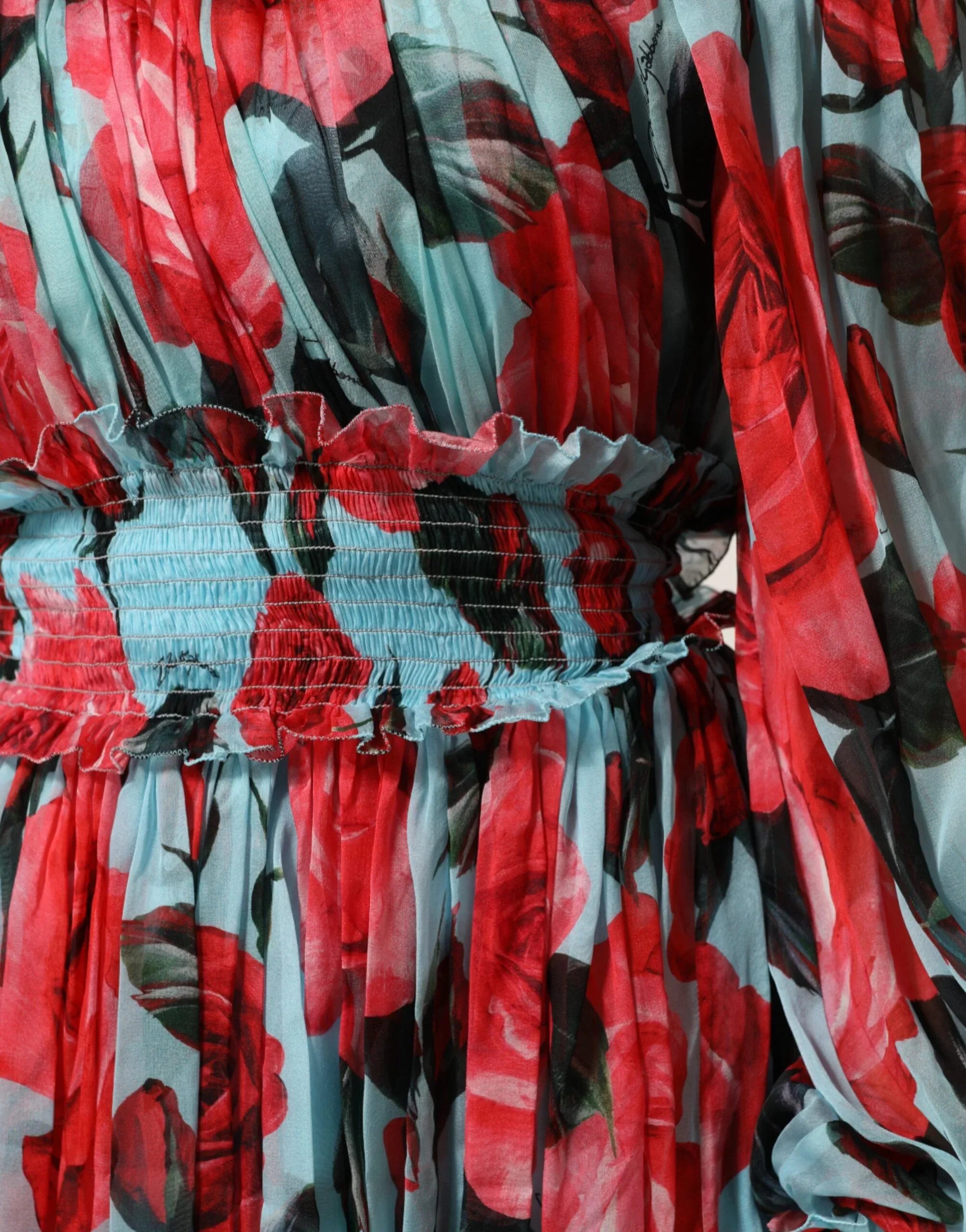 Dolce & Gabbana Multicolor Romantic Floral Silk Chiffon Dress - Zeiniez