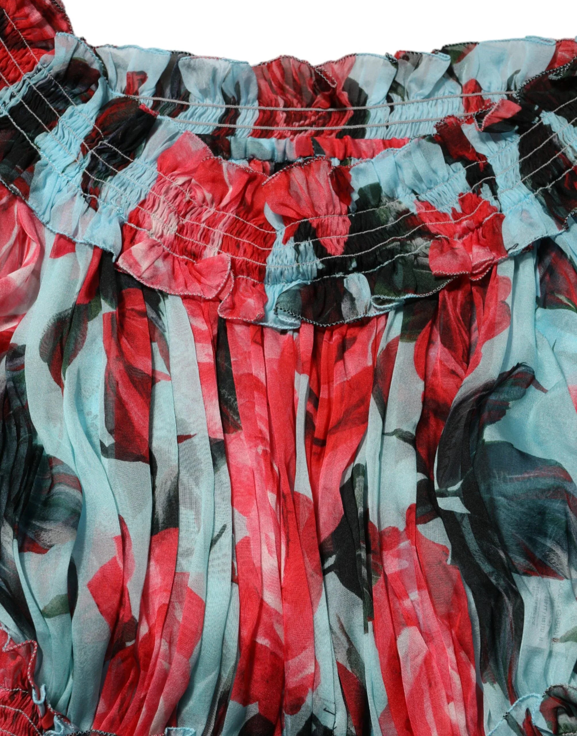 Dolce & Gabbana Multicolor Romantic Floral Silk Chiffon Dress - Zeiniez