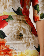 Dolce & Gabbana Multicolor Floral Print Viscose Sheath Dress - Zeiniez