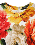 Dolce & Gabbana Multicolor Floral Print Viscose Sheath Dress - Zeiniez