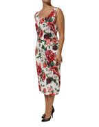 Dolce & Gabbana Multicolor Floral Print Viscose Sheath Dress - Zeiniez