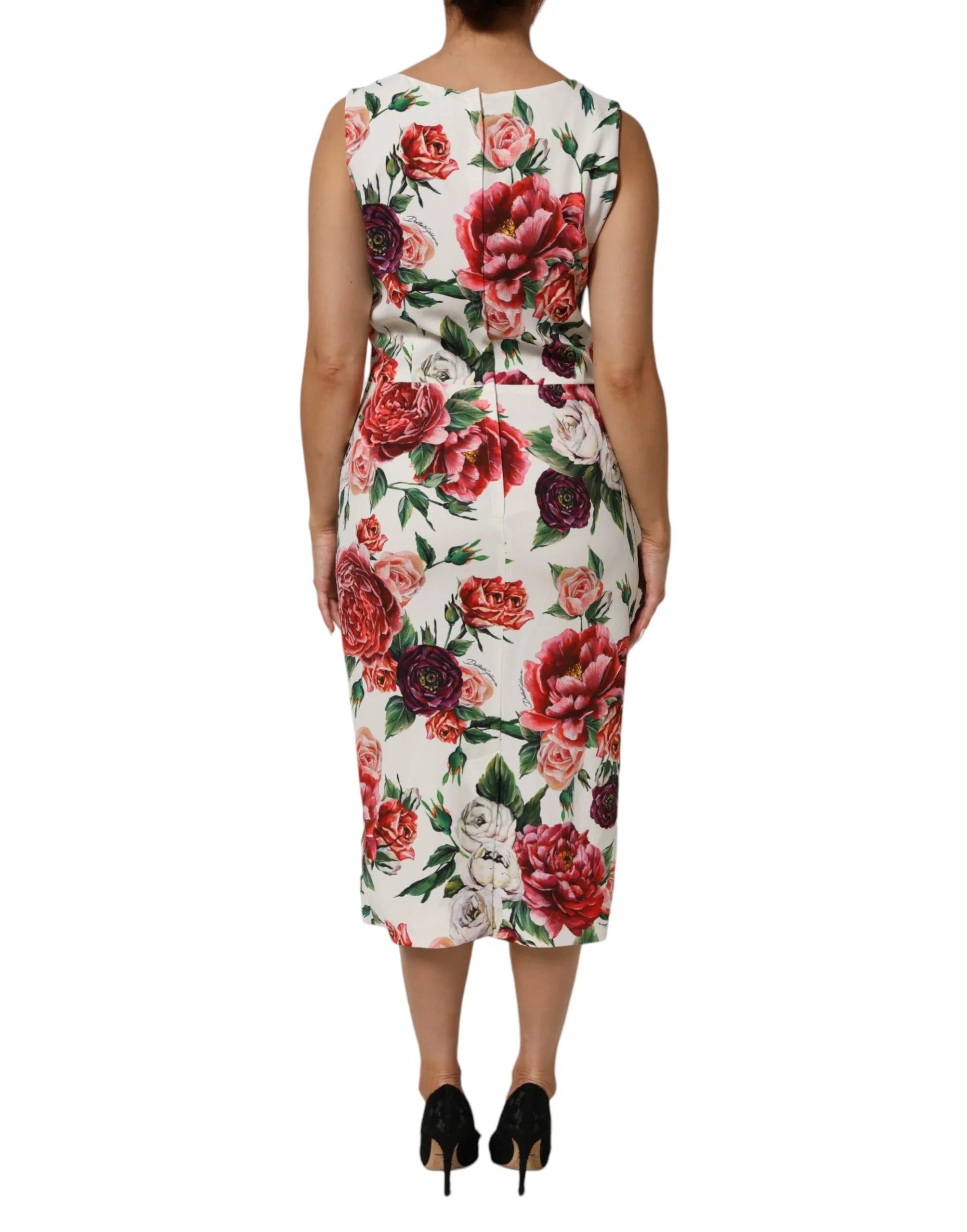 Dolce & Gabbana Multicolor Floral Print Viscose Sheath Dress - Zeiniez