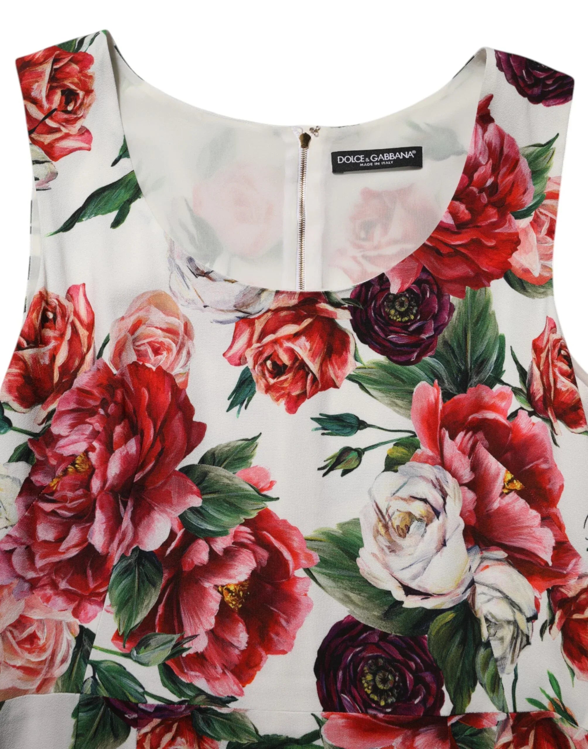 Dolce & Gabbana Multicolor Floral Print Viscose Sheath Dress - Zeiniez