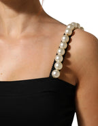 Dolce & Gabbana Black Faux Pearl Cotton Sheath Mini Dress - Zeiniez