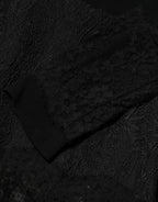 Dolce & Gabbana Black Floral Lace Trim Sheath A-line Dress - Zeiniez