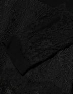 Dolce & Gabbana Black Floral Lace Trim Sheath A-line Dress