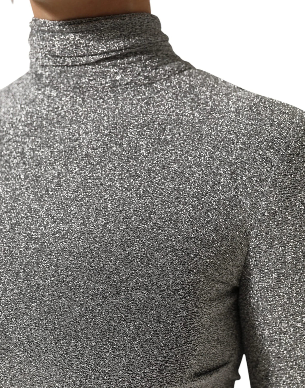 Dolce & Gabbana Gray Nylon Bodycon Sheath Long Sleeves Dress - Zeiniez