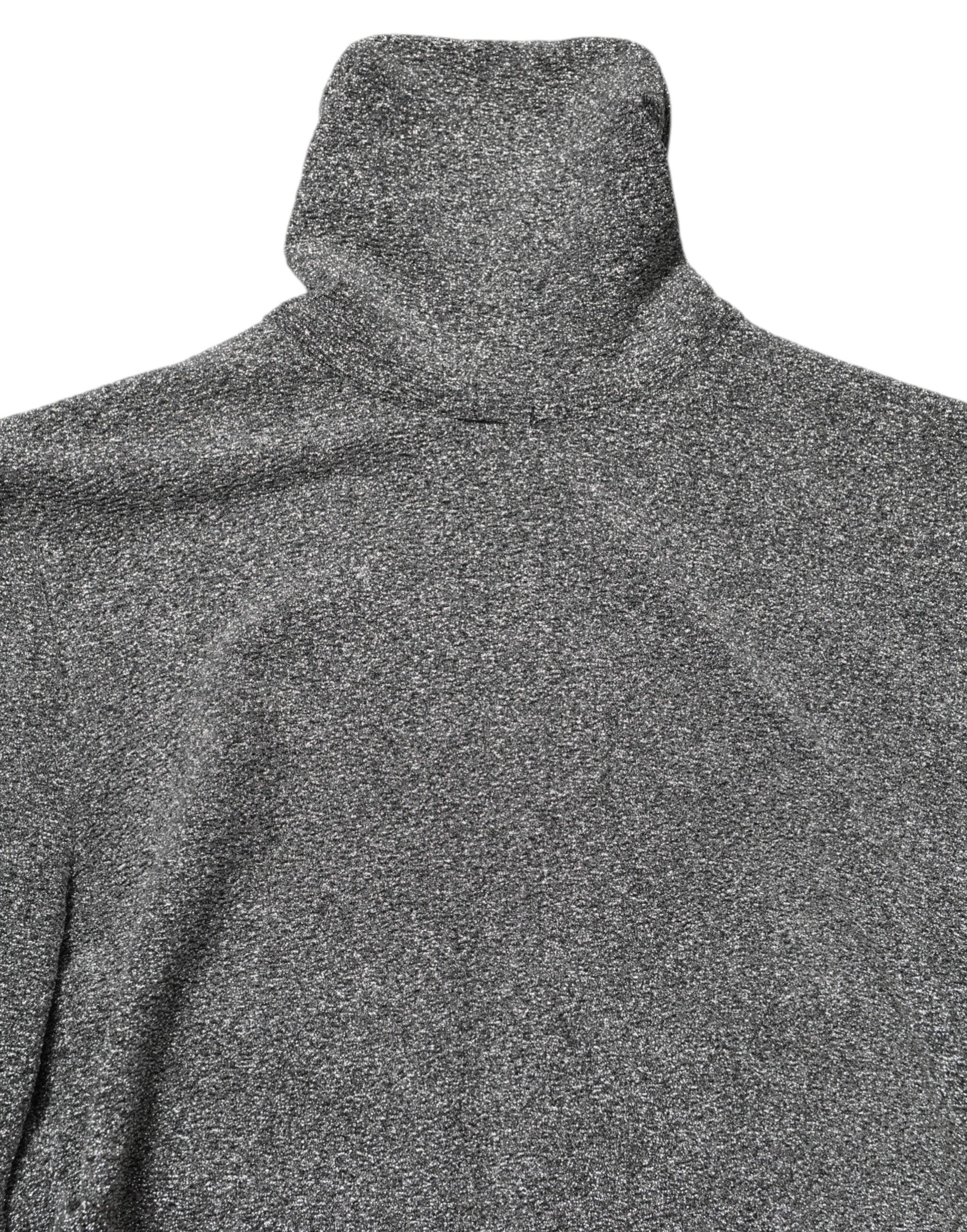 Dolce & Gabbana Gray Nylon Bodycon Sheath Long Sleeves Dress - Zeiniez