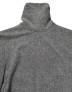Dolce & Gabbana Gray Nylon Bodycon Sheath Long Sleeves Dress