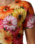 Dolce & Gabbana Multicolor Floral Print SilkSheath Midi Dress - Zeiniez