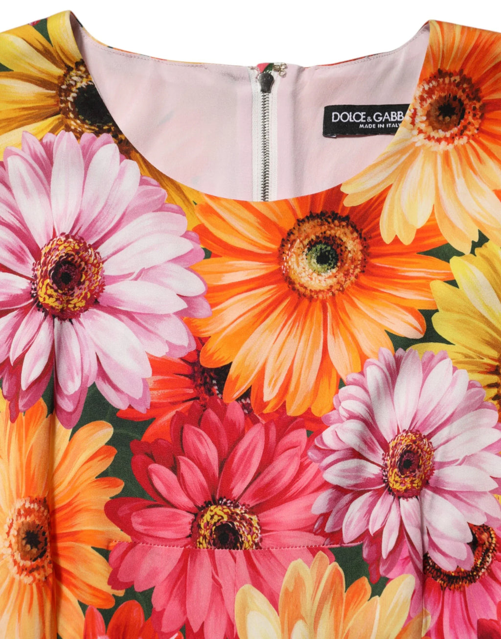 Dolce & Gabbana Multicolor Floral Print SilkSheath Midi Dress - Zeiniez