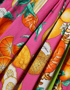 Dolce & Gabbana Pink Fruit Print A-line Mini Sleeveless Dress - Zeiniez