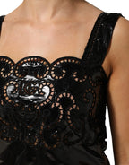 Dolce & Gabbana Black Cut Out A-line Sheath Mini Dress - Zeiniez