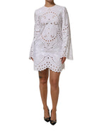 Dolce & Gabbana White Cut Out A-line Sheath Mini Dress